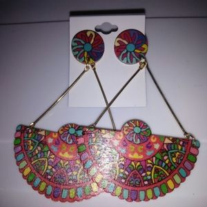 BOHEMIAN WOOD EARRINGS